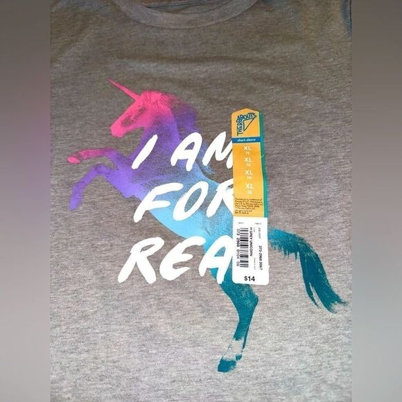 Girls Unicorn T Shirt - NWT - Size 16/XL - Picture 3 of 4
